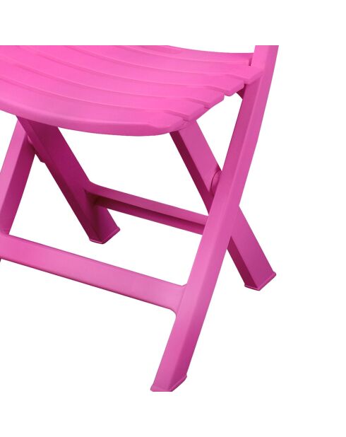 Set van 2 opvouwbare tuinstoelen Birki fuchsia - 41,5x40x79cm