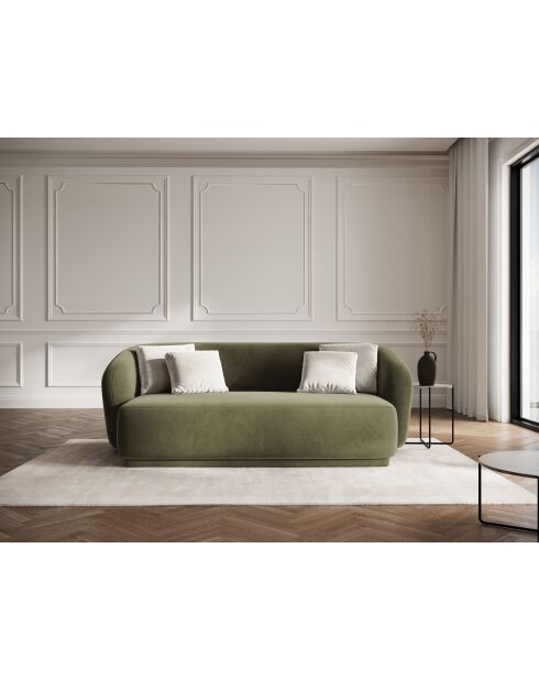 Louis 2-Sitzer-Samtsofa grün - 180x93x74 cm