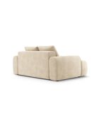 Canapé velours Simona 2 places beige clair - 175x100x84 cm