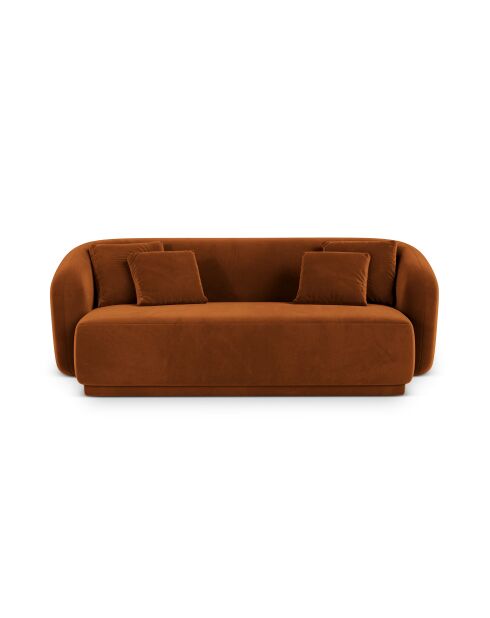 Louis 2-Sitzer-Samtsofa Terrakotta - 180x93x74 cm