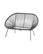 Le Cabana antracietgrijze 2-zitsbank in hars - 137x92x85 cm