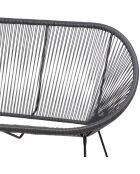 Le Cabana antracietgrijze 2-zitsbank in hars - 137x92x85 cm