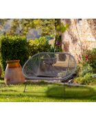 Le Cabana antracietgrijze 2-zitsbank in hars - 137x92x85 cm