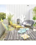 Le Cabana antracietgrijze 2-zitsbank in hars - 137x92x85 cm