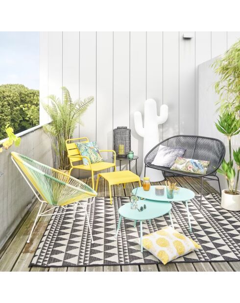 Le Cabana 2-Sitzer-Sofa aus Kunstharz, anthrazitgrau, 137 x 92 x 85 cm