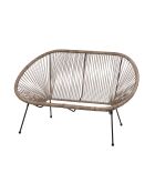 Le cabana taupe 2-zitsbank in hars - 137x92x85 cm