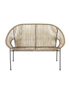 Le cabana taupe 2-zitsbank in hars - 137x92x85 cm