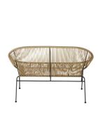 Le cabana taupe 2-zitsbank in hars - 137x92x85 cm