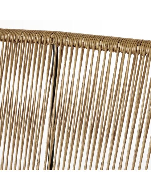 Le cabana taupe 2-zitsbank in hars - 137x92x85 cm