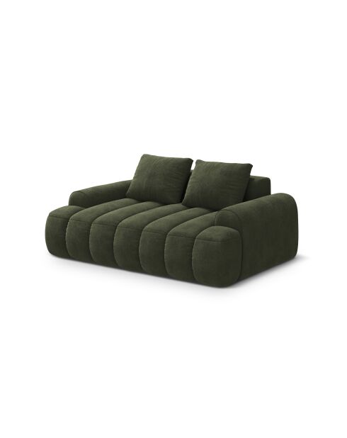 Canapé velours Simona 2 places vert - 175x100x84 cm