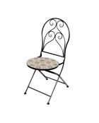 Set van 2 Bistro Faro stoelen in mozaïek en zwart metaal - 39x50x93cm