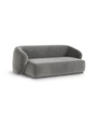 Louis 2-Sitzer-Sofa aus grauem Samt - 180x93x74 cm