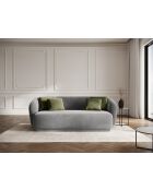 Louis 2-Sitzer-Sofa aus grauem Samt - 180x93x74 cm