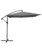 Antracietgrijze vierkante parasol met offset - 250x250 cm