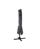 Antracietgrijze vierkante parasol met offset - 250x250 cm