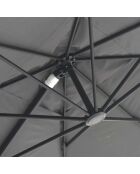 Antracietgrijze vierkante parasol met offset - 250x250 cm