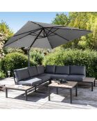 Antracietgrijze vierkante parasol met offset - 250x250 cm