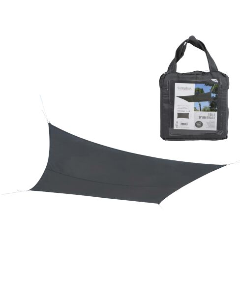 Vela ombreggiante in poliestere Costo 160gr/m2 antracite - 3x2 m