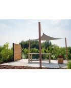 Costo polyester schaduwzeil 160gr/m2 antraciet - 3x2m