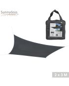 Costo polyester schaduwzeil 160gr/m2 antraciet - 3x2m