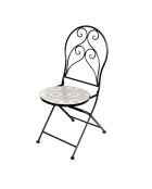 Set van 2 Bistro Lisboa stoelen in mozaïek en zwart metaal - 39x50x93cm