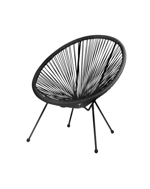 Fauteuil en résine Le cabana noir - D.72