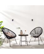 Fauteuil en résine Le cabana noir - D.72