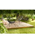 Fauteuil en résine Le cabana noir - D.72