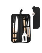 Elite 4-delige set barbecuegereedschap met roestvrijstalen behuizing