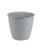 Set aus 2 Kunststoff-Topfdeckeln für Garten und Kunststoff mit Titanrattan-Effekt — D.30 cm