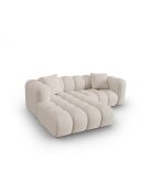 Canapé d'angle gauche modulaire Elise 3 places beige - 238x190x70 cm