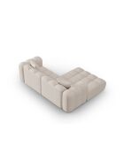 Canapé d'angle gauche modulaire Elise 3 places beige - 238x190x70 cm