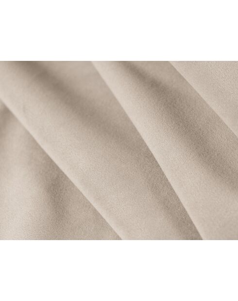 Canapé d'angle panoramique (côté gauche) velours Louis 6 places beige - 336x166x74 cm