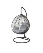 Balancelle de jardin Marbella gris noir - 121x105x205cm