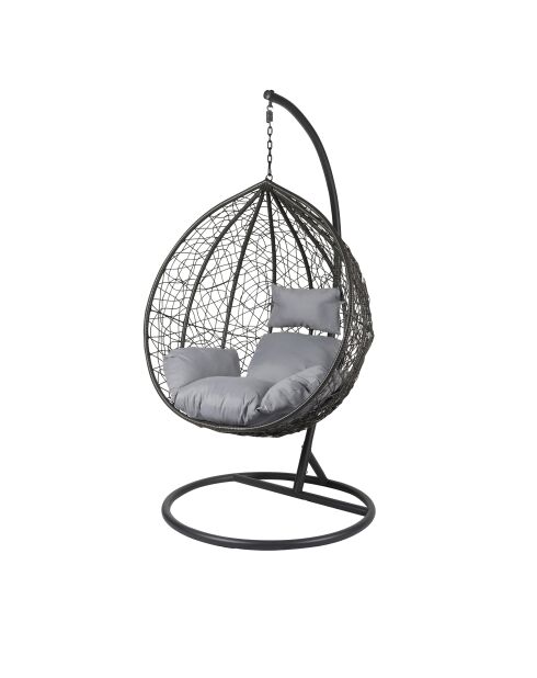 Columpio de jardín Marbella gris negro - 121x105x205cm