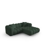 Canapé d'angle droit modulaire Elise 3 places vert de mer - 238x190x70 cm