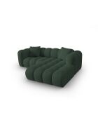 Canapé d'angle droit modulaire Elise 3 places vert de mer - 238x190x70 cm