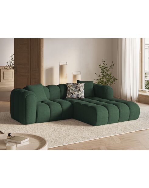 Elise 3-zits modulaire hoekbank rechts zeegroen - 238x190x70 cm