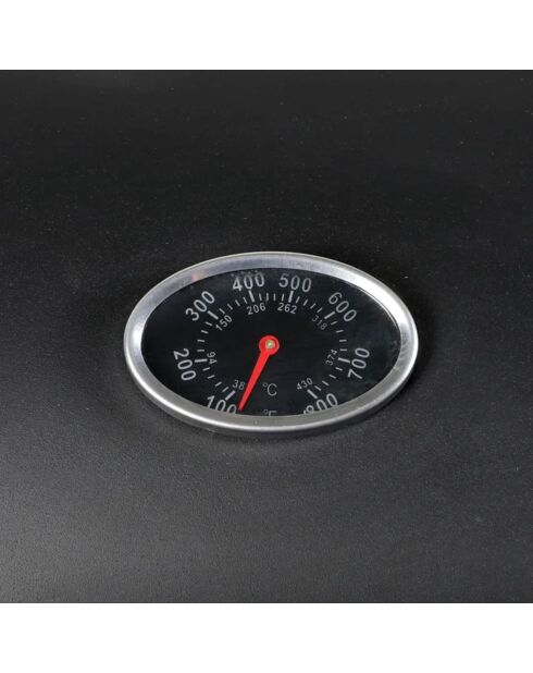 Barbacoa Elite con tapa negra - 84x70x105 cm