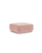 Pouf velours Louis 1 place rose - 90x90x42 cm