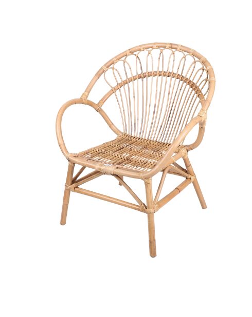 Fauteuil Indie marron clair- 69x65x87cm