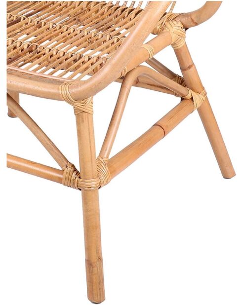 Fauteuil Indie marron clair- 69x65x87cm