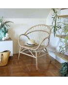 Fauteuil Indie marron clair- 69x65x87cm