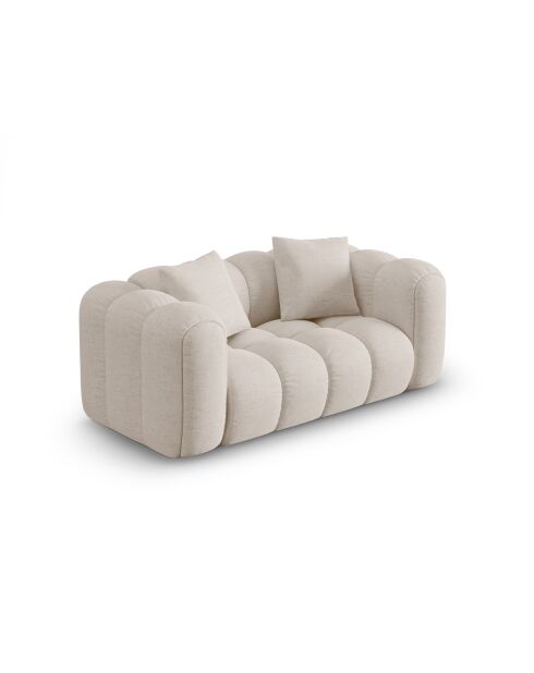 Canapé Elise 2 places beige - 178x94x70 cm
