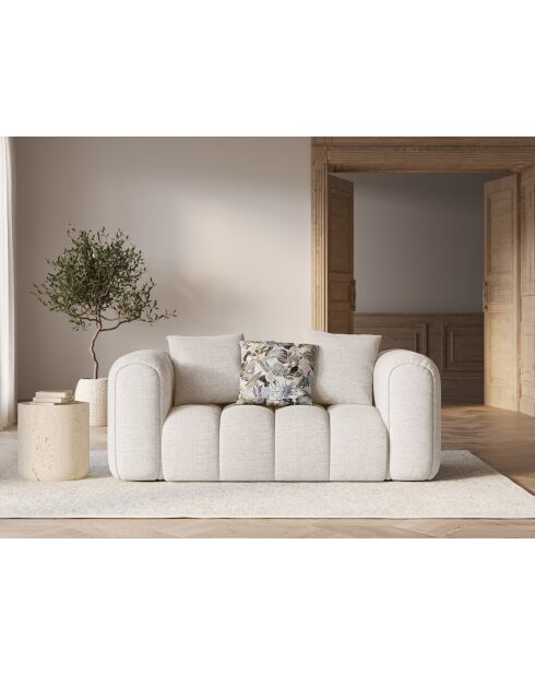 Canapé Elise 2 places beige - 178x94x70 cm