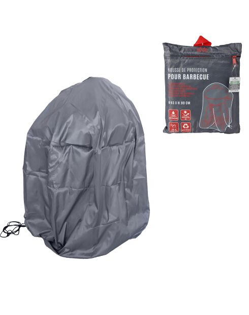 Grillabdeckung aus Premium-Polyester dunkelgrau - 93x90cm