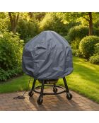 Grillabdeckung aus Premium-Polyester dunkelgrau - 93x90cm