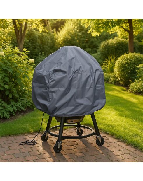 Grillabdeckung aus Premium-Polyester dunkelgrau - 93x90cm