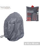 Grillabdeckung aus Premium-Polyester dunkelgrau - 93x90cm