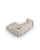 Canapé d'angle droit modulaire Elise 3 places beige - 238x190x70 cm